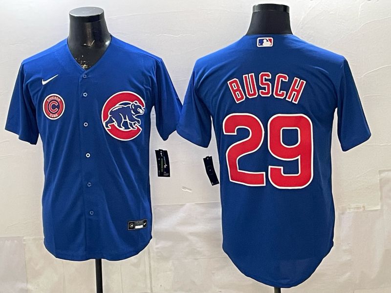 Men 2026 Chicago Cubs #29 Busch Blue Game Nike MLB Jersey style 005